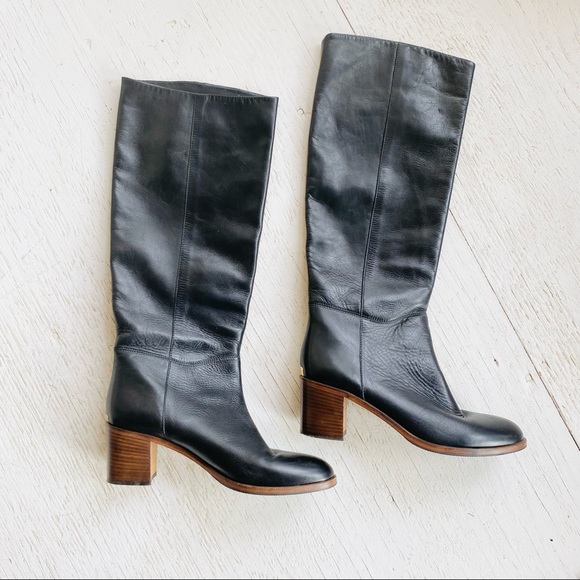 Kate Spade Mireille Tall Leather Boots/Booties black size 9 - Picture 1 of 8